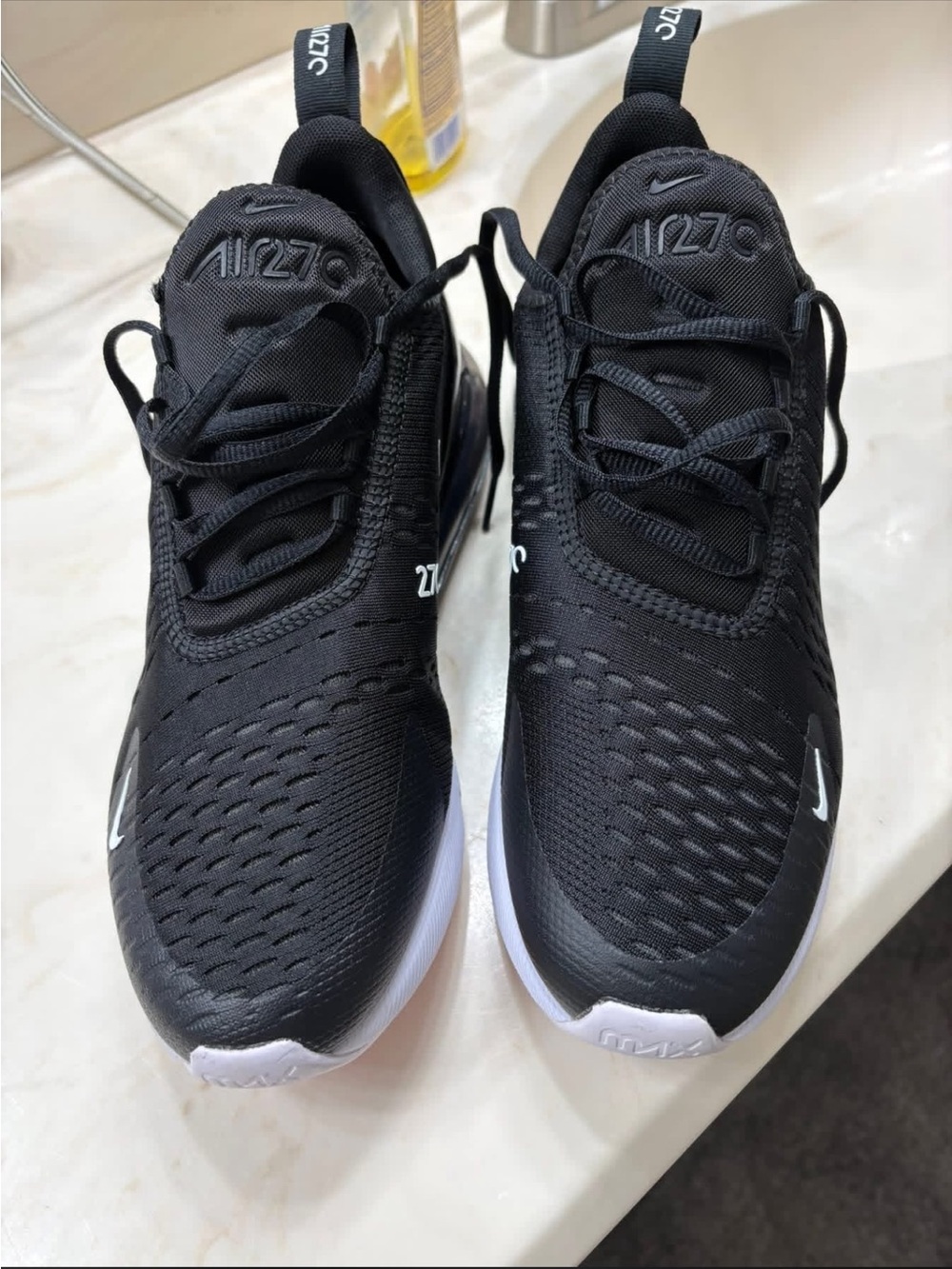 Nike Air Max 270 Triple Black with White Sole Accents